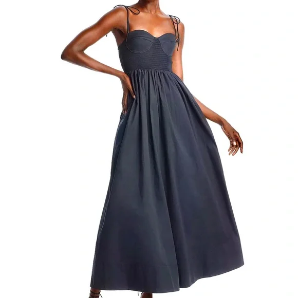 🌺🎉HP🎉🌺 NWT Staud Landry Maxi Dress Black - Picture 5 of 16